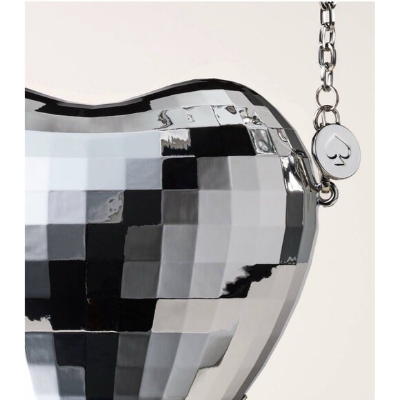 Kate spade X Target Disco Heart silver Crossbody Bag NWT - Picture 3 of 4